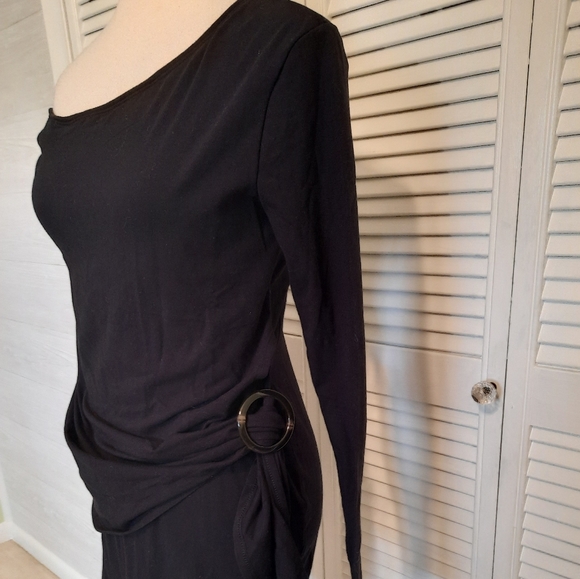 Free people little black draped dress small NWT *S - Picture 4 of 9
